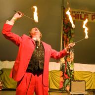 Fire eating (without chiles, in this case).